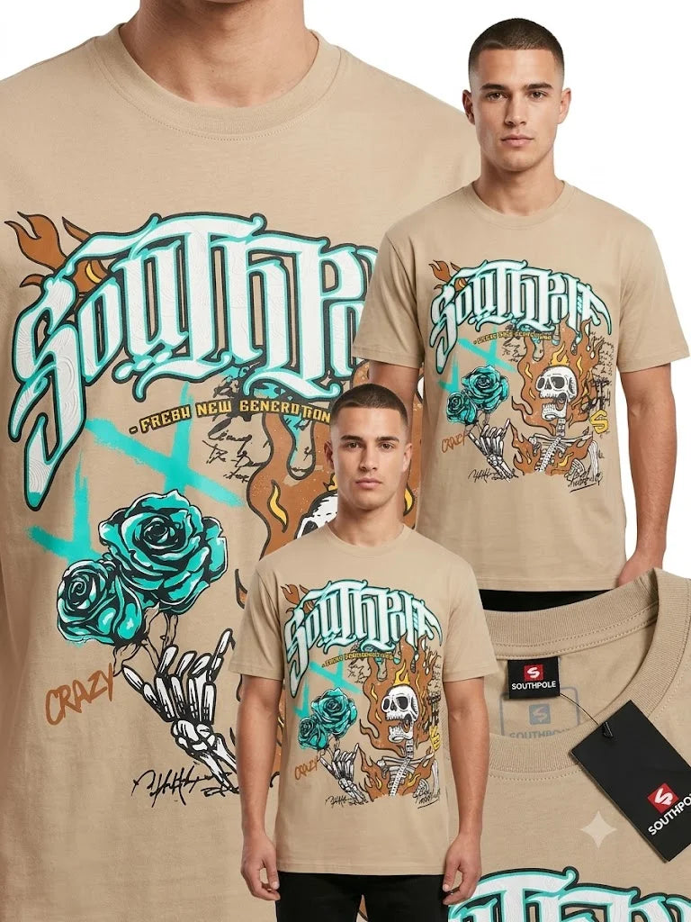 South Pole T-Shirt (Flame Skeleton)