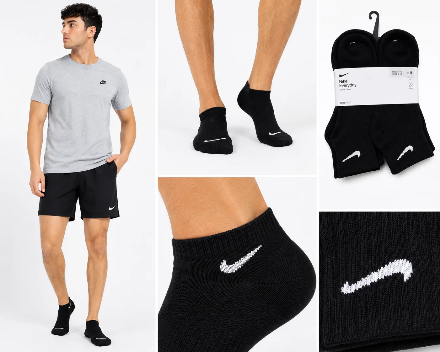 Nike Everyday Dri-FIT Ankle Socks – Pack of 6