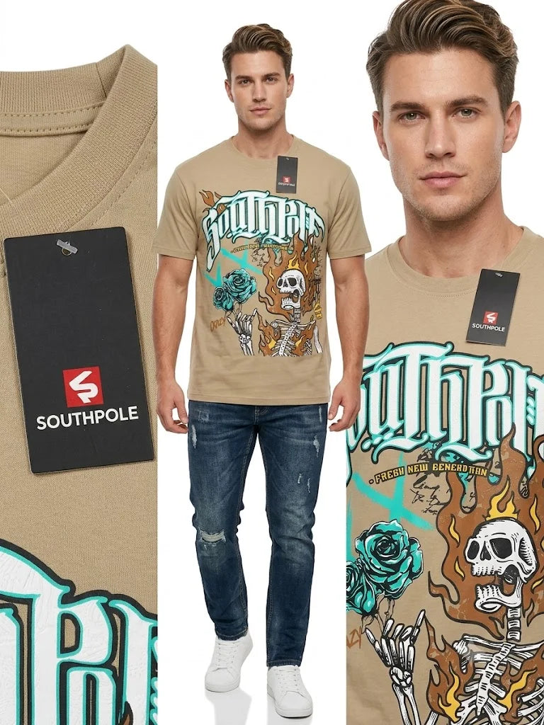 South Pole T-Shirt (Flame Skeleton)