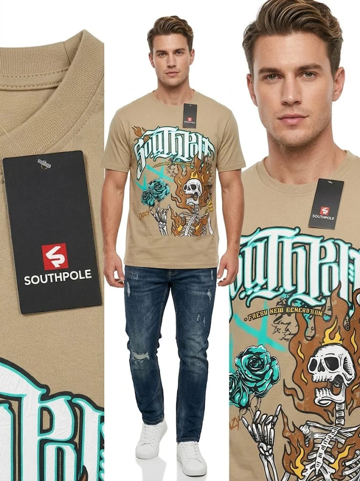 South Pole T-Shirt (Flame Skeleton)