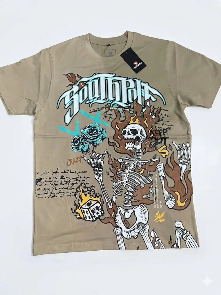 South Pole T-Shirt (Flame Skeleton)
