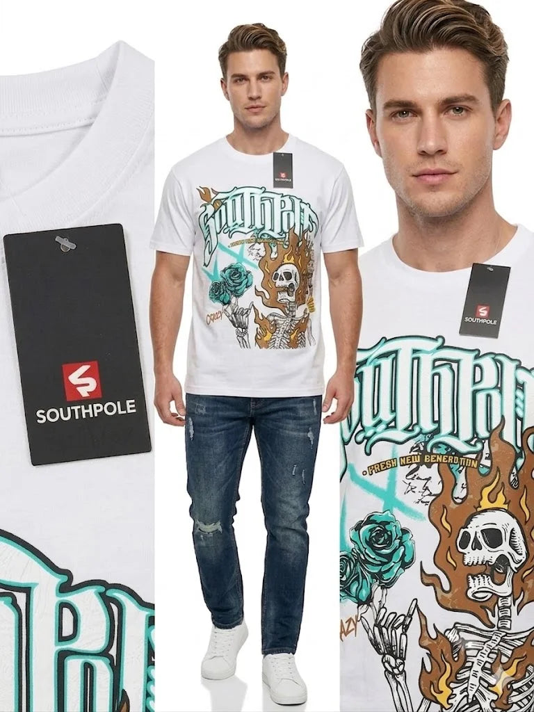 South Pole T-Shirt (Flame Skeleton)